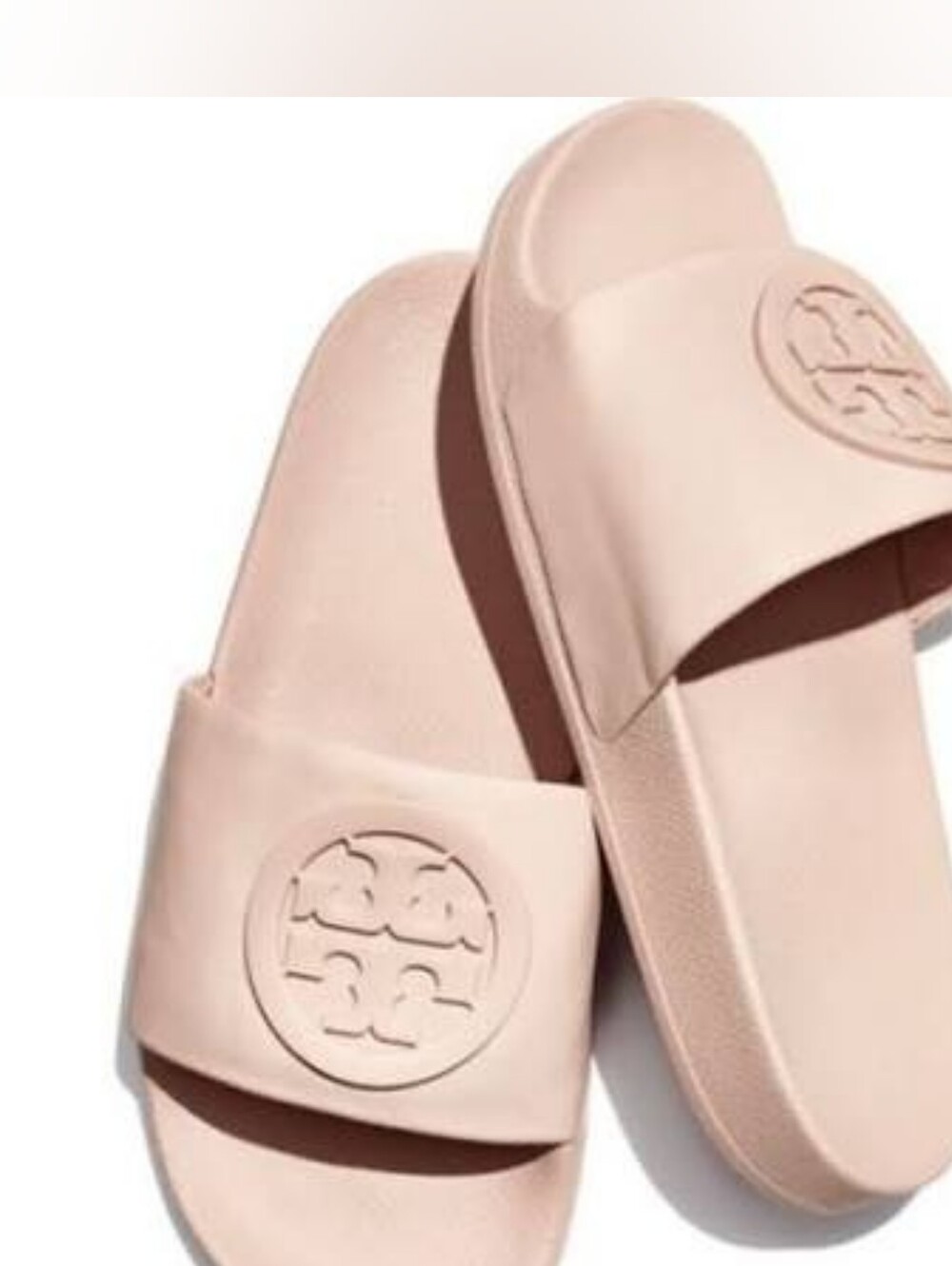 EXC Cute Tory Burch Womens Sz 7M, Light Pink Lina Leather Slides